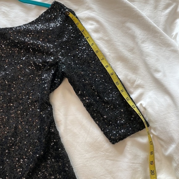 RUBY ROX Small Short Black Sequin Dress Y2K Homecoming Prom Wedding Bling Gothic - Picture 10 of 11